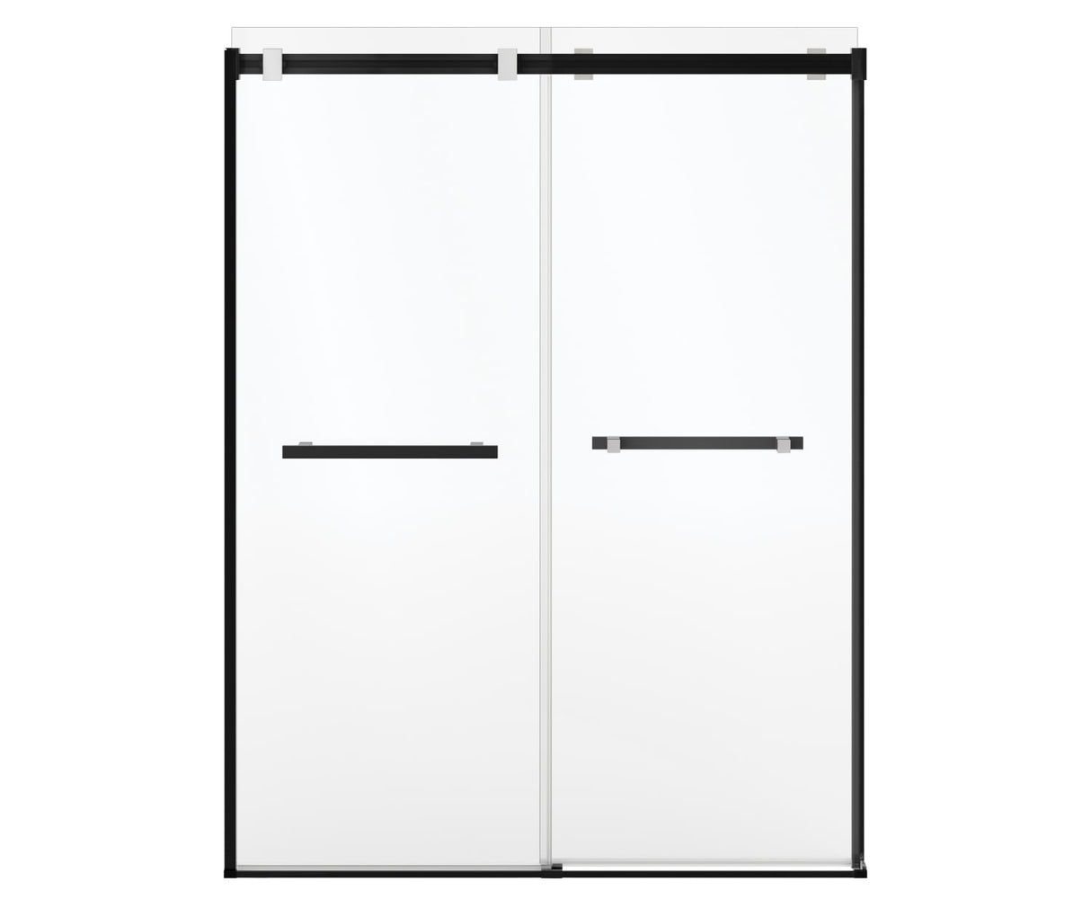 MAAX 136955-810-360-000 Duel Alto 56-59 X 78 in. 8mm Bypass Shower Door for Alcove Installation with GlassShield® glass in Matte Black & Chrome