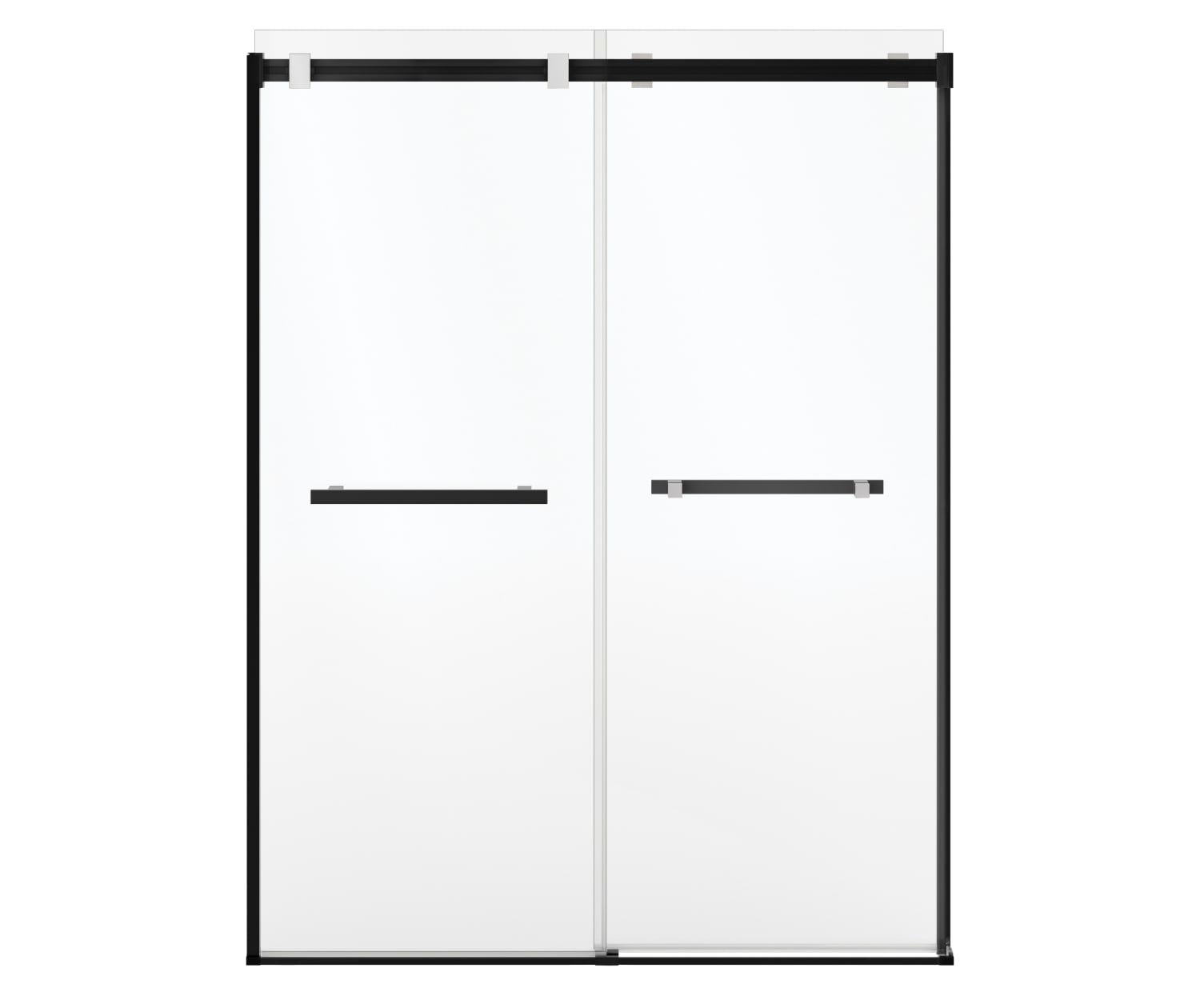 MAAX 136955-810-360-000 Duel Alto 56-59 X 78 in. 8mm Bypass Shower Door for Alcove Installation with GlassShield® glass in Matte Black & Chrome