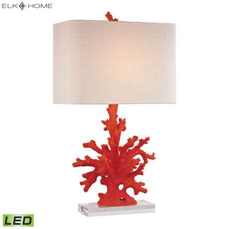 Elk D2493-LED Red Coral 28'' High 1-Light Table Lamp - Red