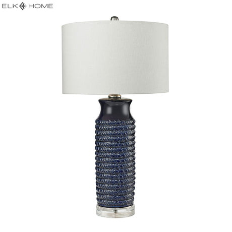 Elk D2594 Wrapped Rope 30'' High 1-Light Table Lamp - Navy