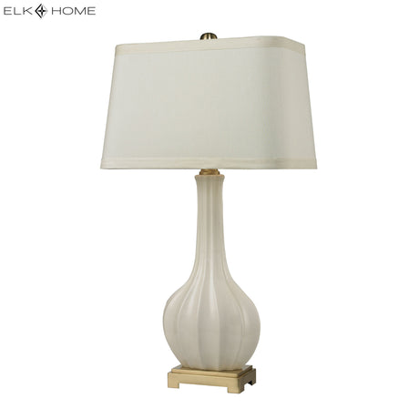Elk D2596 Fluted Ceramic 34'' High 1-Light Table Lamp - White