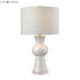 Elk D2618 White Ceramic 28'' High 1-Light Table Lamp - Gloss White