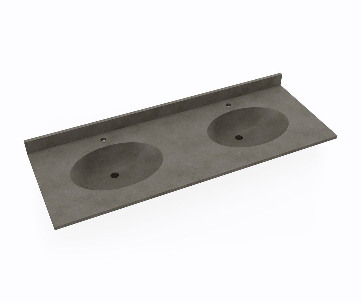 Swanstone CH2B2261 Chesapeake 22 x 61 Double Bowl Vanity Top in Charcoal Gray CH022612B.209