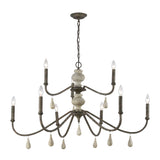 Elk D3960 French Connection 42'' Wide 9-Light Chandelier - Malted Rust
