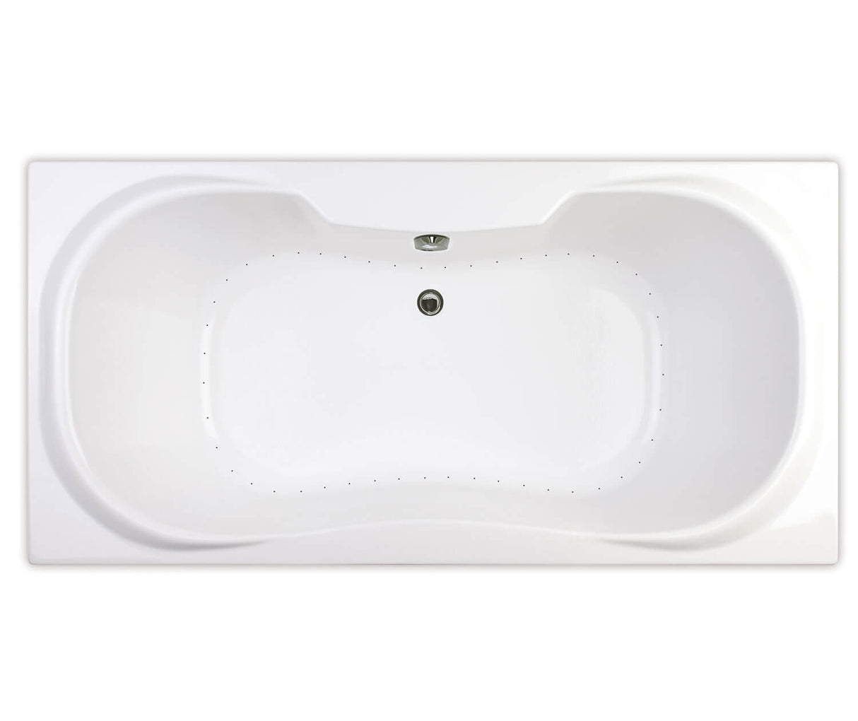 MAAX 101227-091-001-000 Cambridge 72 x 36 Acrylic Drop-in Center Drain 10 Microjets Bathtub in White