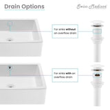 Residential Non-Overflow Pop Up Sink Drain 1.75 in Matte White
