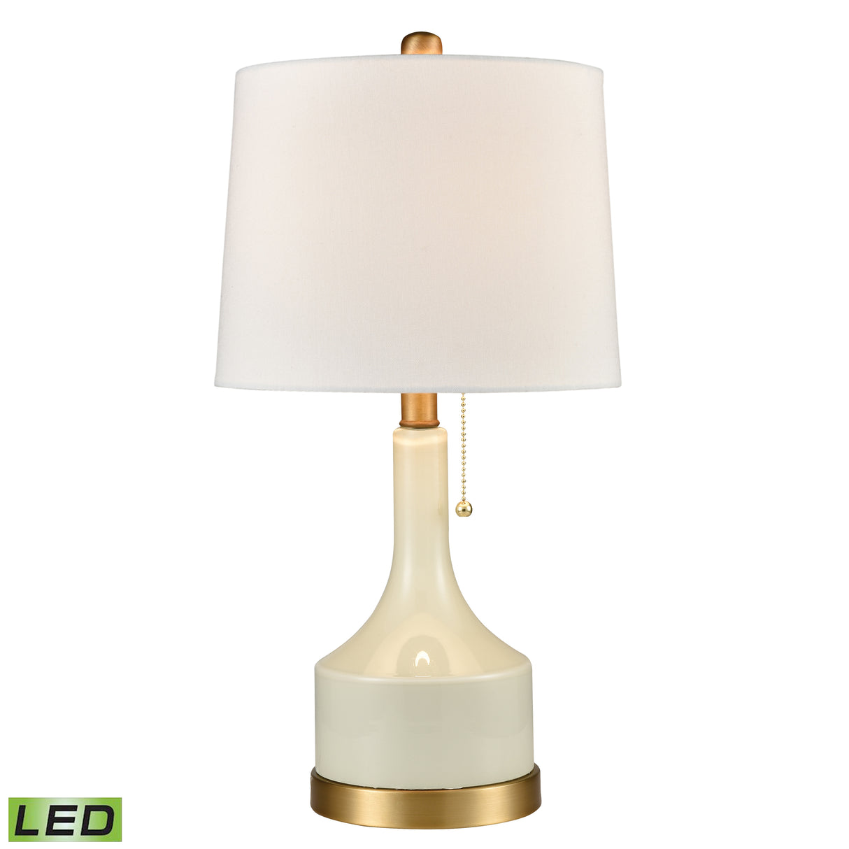 Elk D4312-LED Small But Strong 21'' High 1-Light Table Lamp - White - Includes LED Bulb