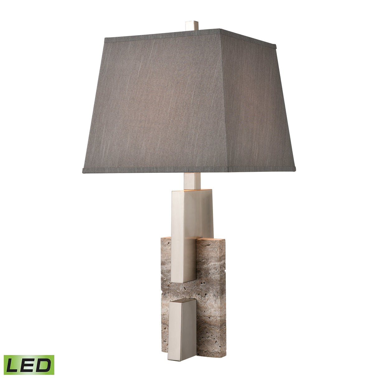 Elk D4668-LED Rochester 32'' High 1-Light Table Lamp - Brushed Nickel - Includes LED Bulb