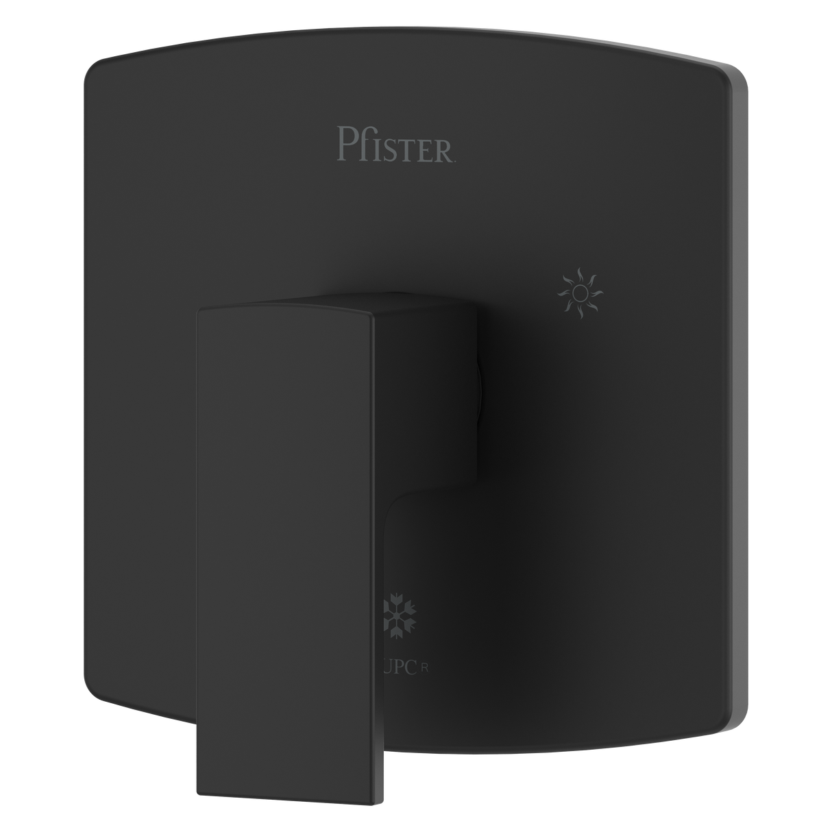 Pfirst Modern Valve Only Trim in Matte Black