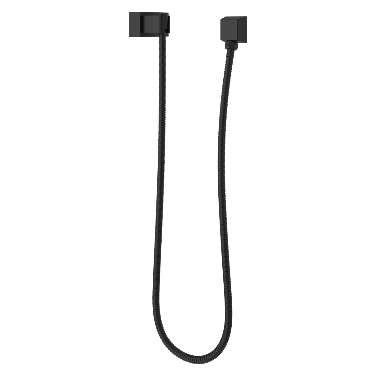 Modern Square 3-Piece Handheld Shower Kit with 60 in. Hose in Matte Black