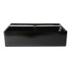 ALFI brand ABC901-BM Black Matte 24" Modern Rectangular Above Mount Ceramic Sink with Faucet Hole