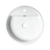 ALFI brand ABC702 White 19" Round Semi Recessed Ceramic Sink with Faucet Hole