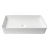 ALFI brand ABC902-W White 24" Modern Rectangular Above Mount Ceramic Sink