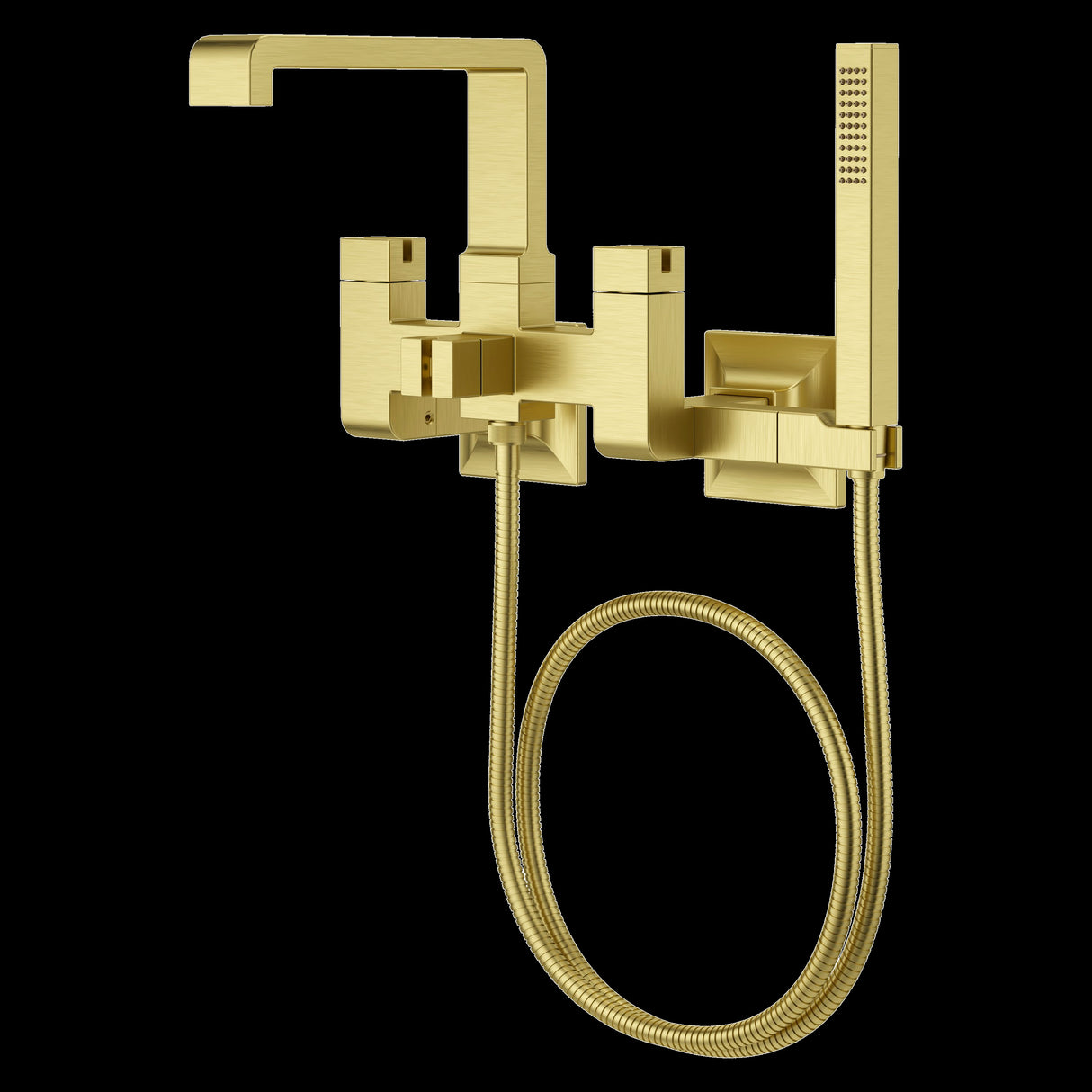 Verve Wall-mount Tub Filler without Handles in Brushed Gold