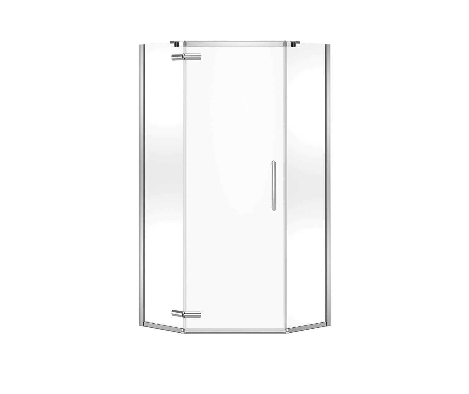 MAAX 137281-900-084-000 Link Curve Neo-angle 40 x 40 x 75 in. 8mm Pivot Shower Door for Corner Installation with Clear glass in Chrome