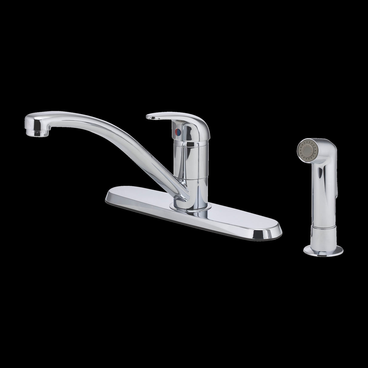 Pfirst Series 1-Handle Kitchen Faucet with Side Spray in Polished Chrome