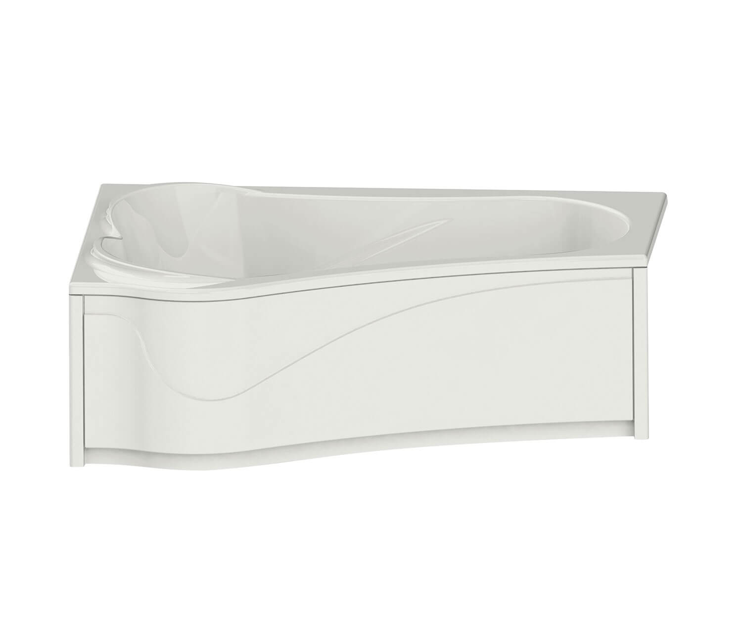 MAAX 105728-L-109-001 Murmur 6043 ASY Acrylic Drop-in Left-Hand Drain Combined Hydrosens & Aerosens Bathtub in White