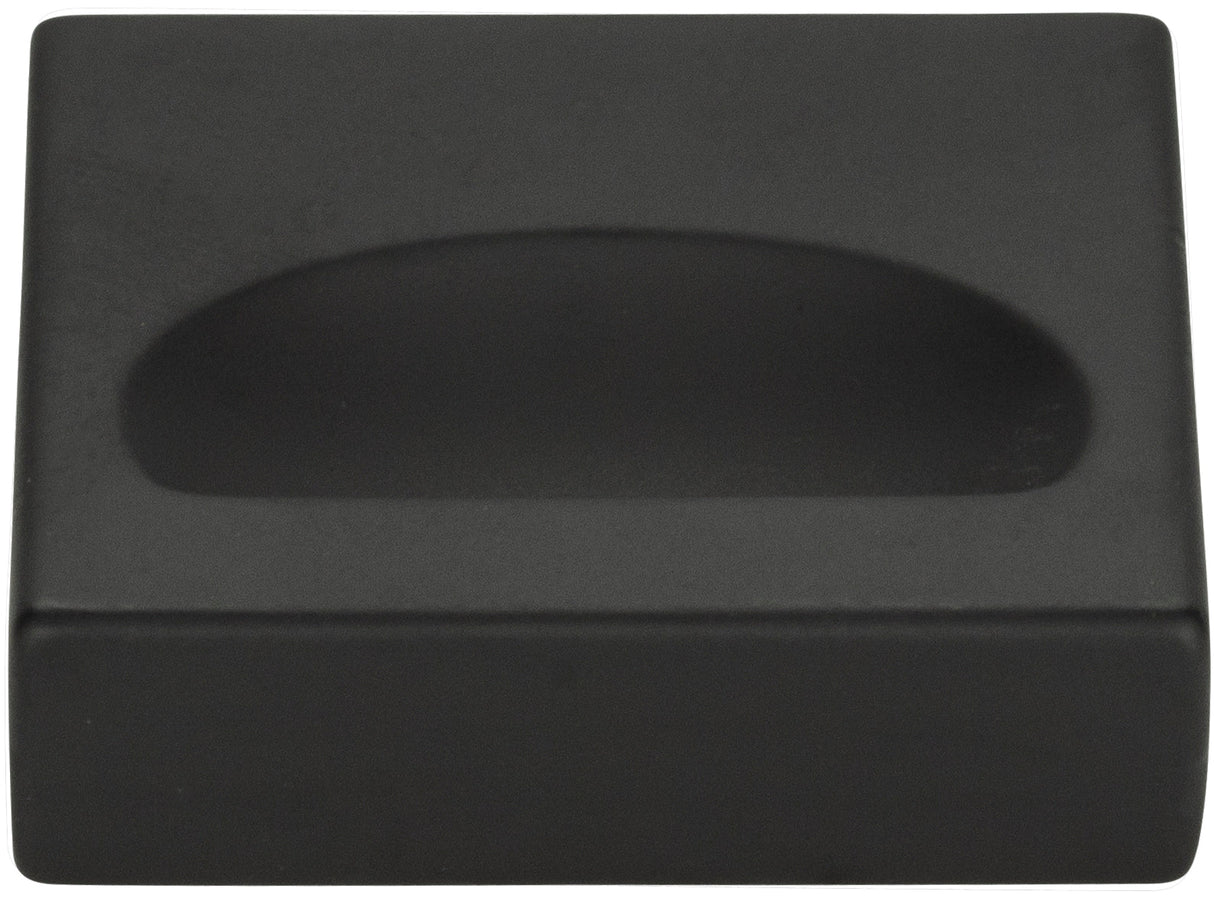 Atlas Homewares Thin Square Knob 1 1/4 Inch Matte Black