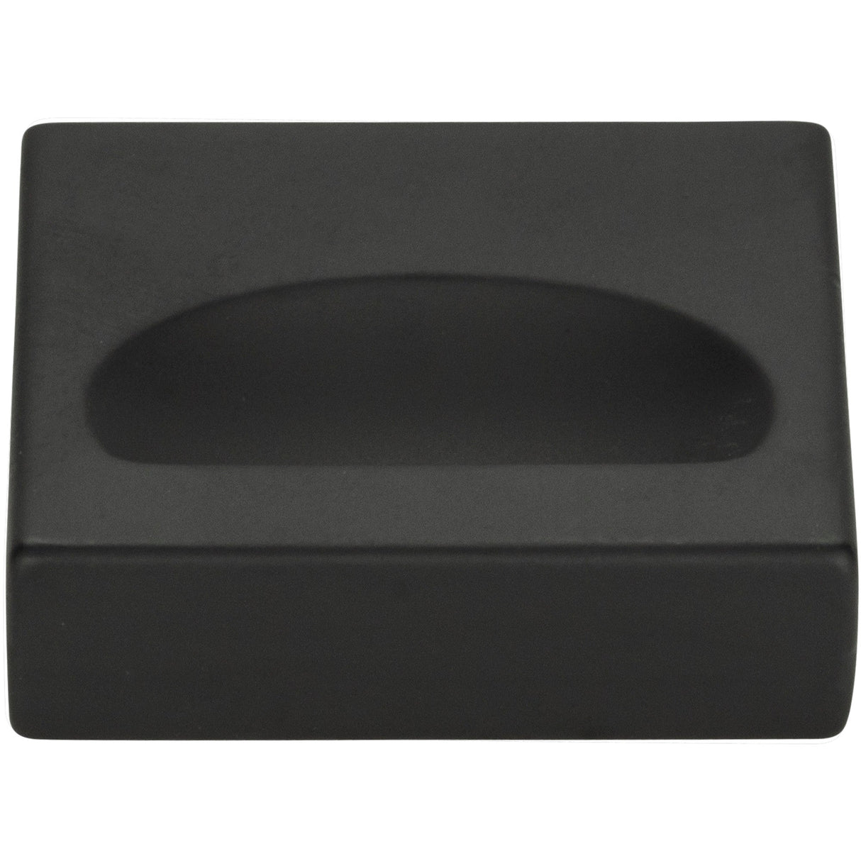 Atlas Homewares Thin Square Knob 1 1/4 Inch Matte Black