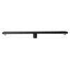 32" Black Matte Stainless Steel Linear Shower Drain with Groove Holes