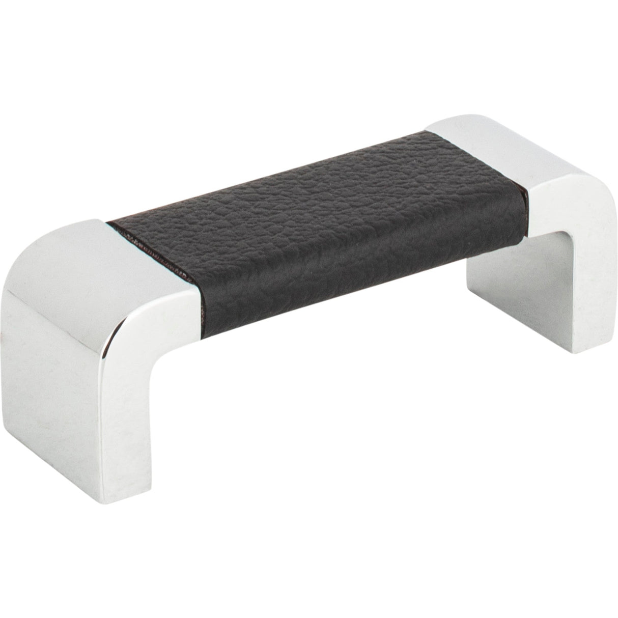 Atlas Homewares Paradigm Pull 3 Inch (c-c) CH & Black Leather
