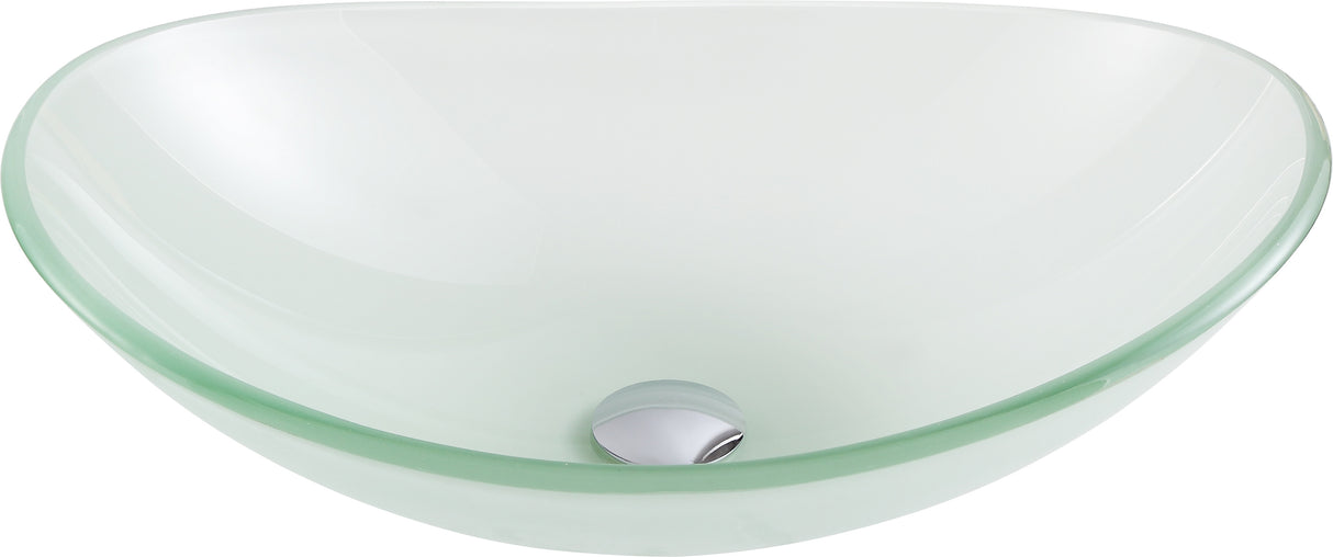 ANZZI LS-AZ086 Forza Series Deco-Glass Vessel Sink in Lustrous Frosted