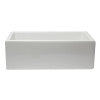 ALFI brand AB3018HS-W 30 inch White Reversible Smooth / Fluted Single Bowl Fireclay Farm Sink