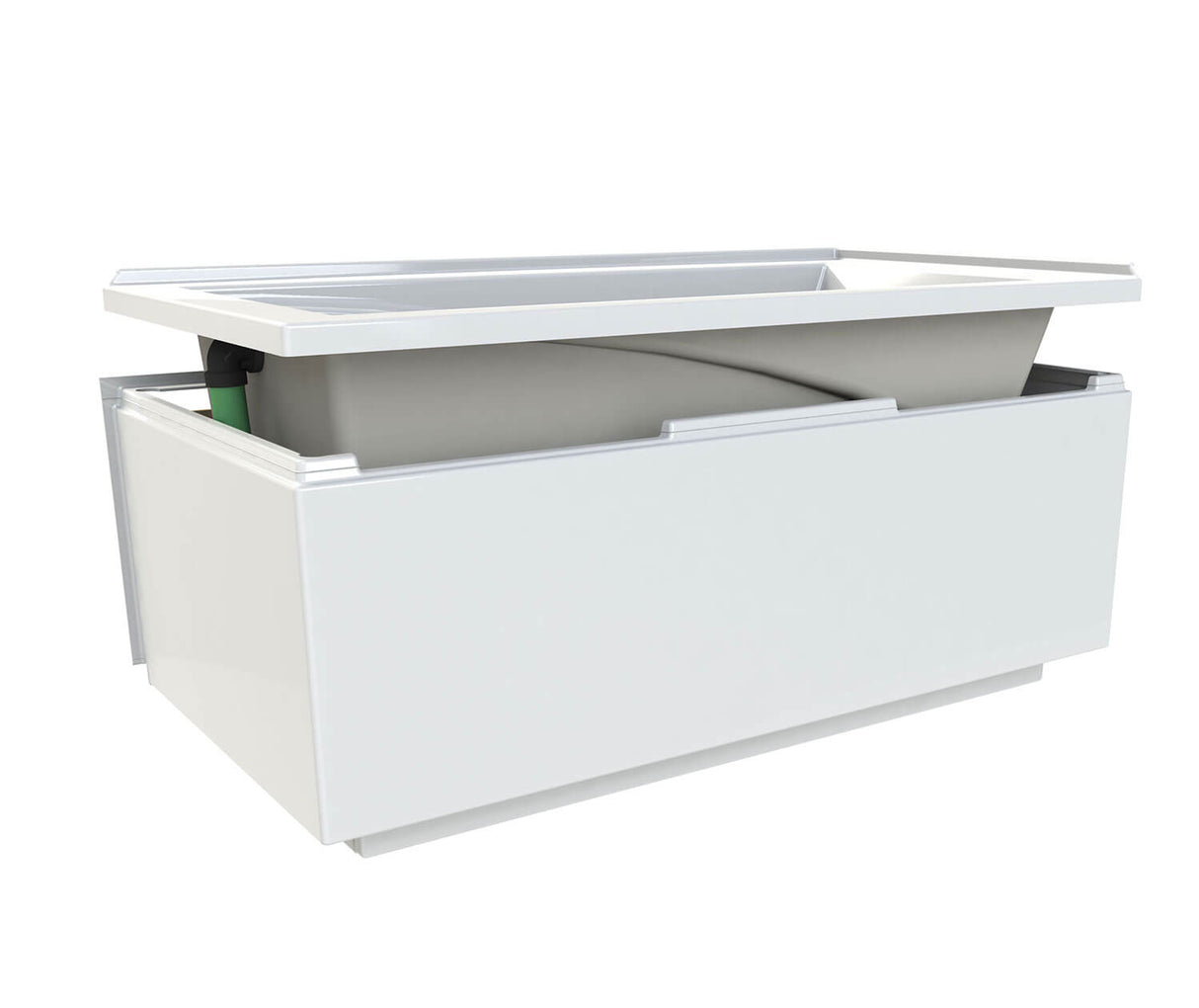 MAAX 410010-000-001-100 ModulR 6032 (Without Armrests) Acrylic Corner Right Left-Hand Drain Bathtub in White