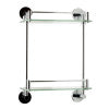 ALFI brand AB9549 Polished Chrome Wall Mounted Double Glass Shower Shelf Bathroom Accessory