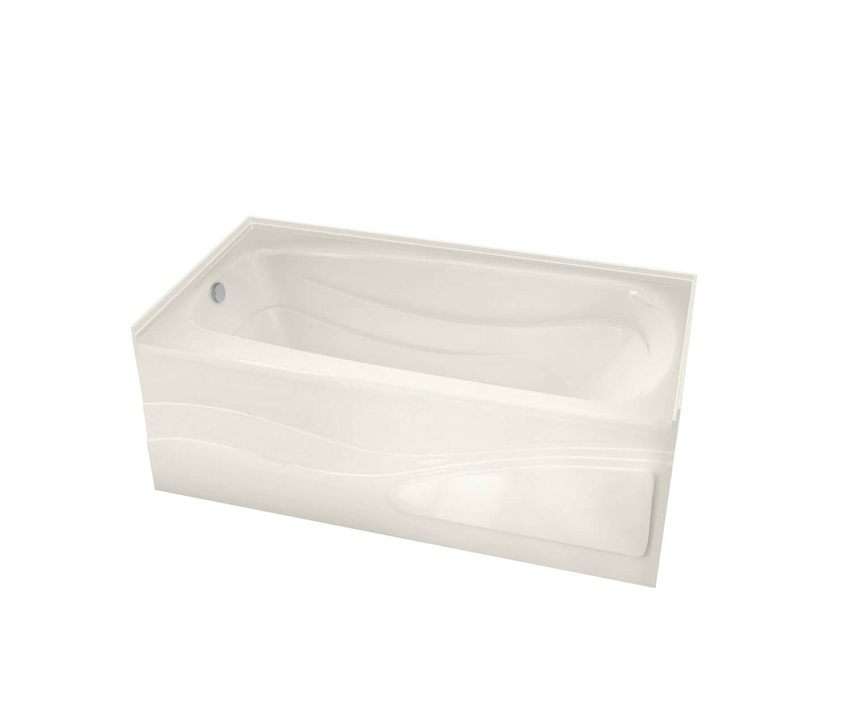 MAAX 102205-003-007-001 Tenderness 6042 Acrylic Alcove Left-Hand Drain Whirlpool Bathtub in Biscuit