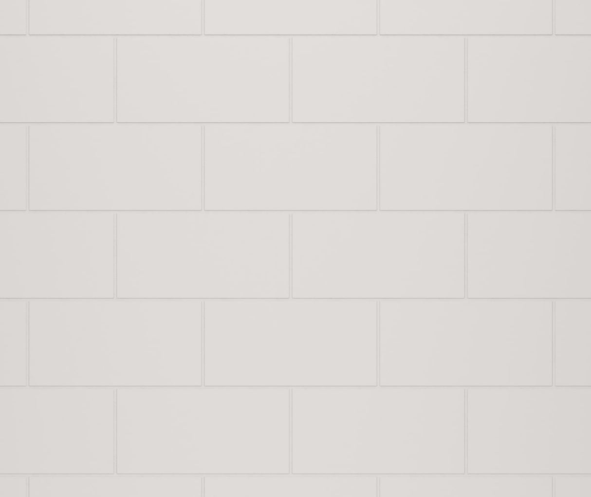 Swanstone MTMK-8436-1 36 x 84 Swanstone Metro Subway Tile Glue up Bathtub and Shower Single Wall Panel in White MTMK8436.010