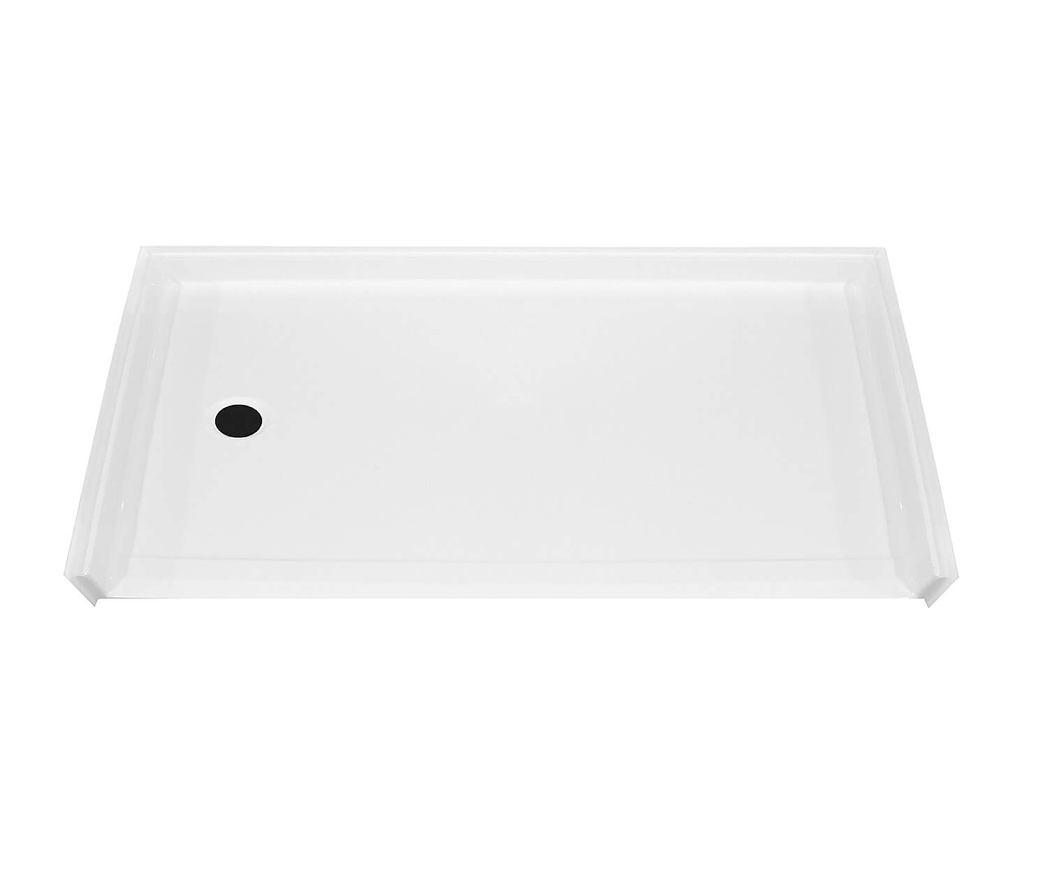 MAAX 106554-000-002-002 MX QSI-6030-BF 1 in. AcrylX Alcove Shower Base with Right-Hand Drain in White