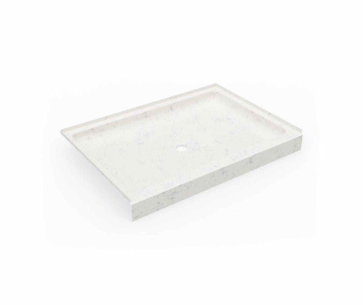 Swanstone SS-3448 34 x 48 Swanstone Alcove Shower Pan with Center Drain Carrara SF03448MD.221