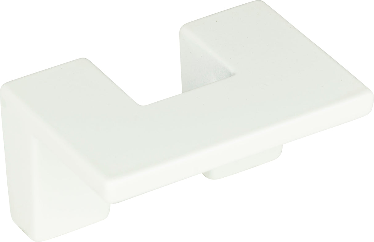 Atlas Homewares U Turn Knob 1 1/4 Inch (c-c) High White Gloss