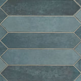 Renzo Denim Pickett Ceramic Wall Tile Glossy 2.5"x13" - MSI Collection RENZO DENIM GLOSSY PICKETT 2.5X13 (Case)