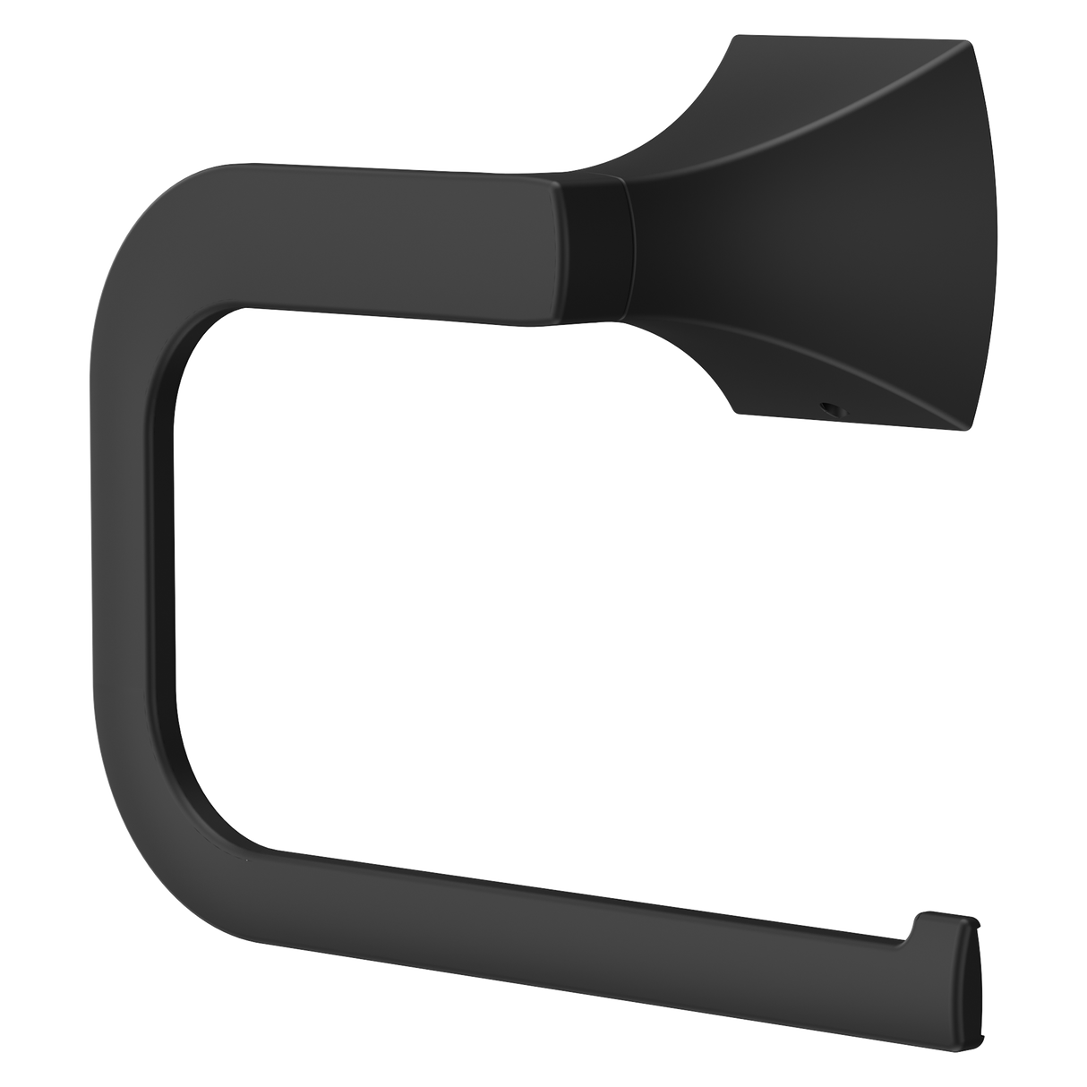 Soft Square Towel Ring in Matte Black