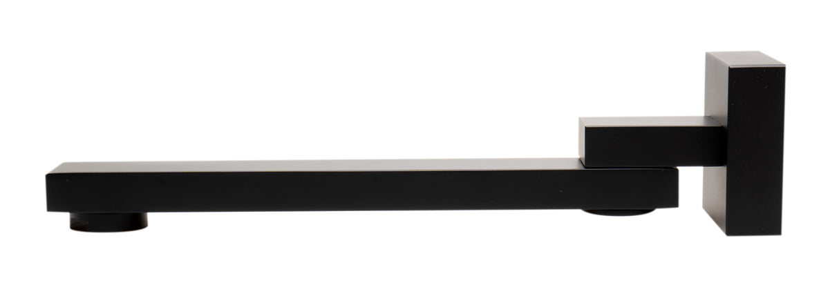 Black Matte Square Foldable Tub Spout