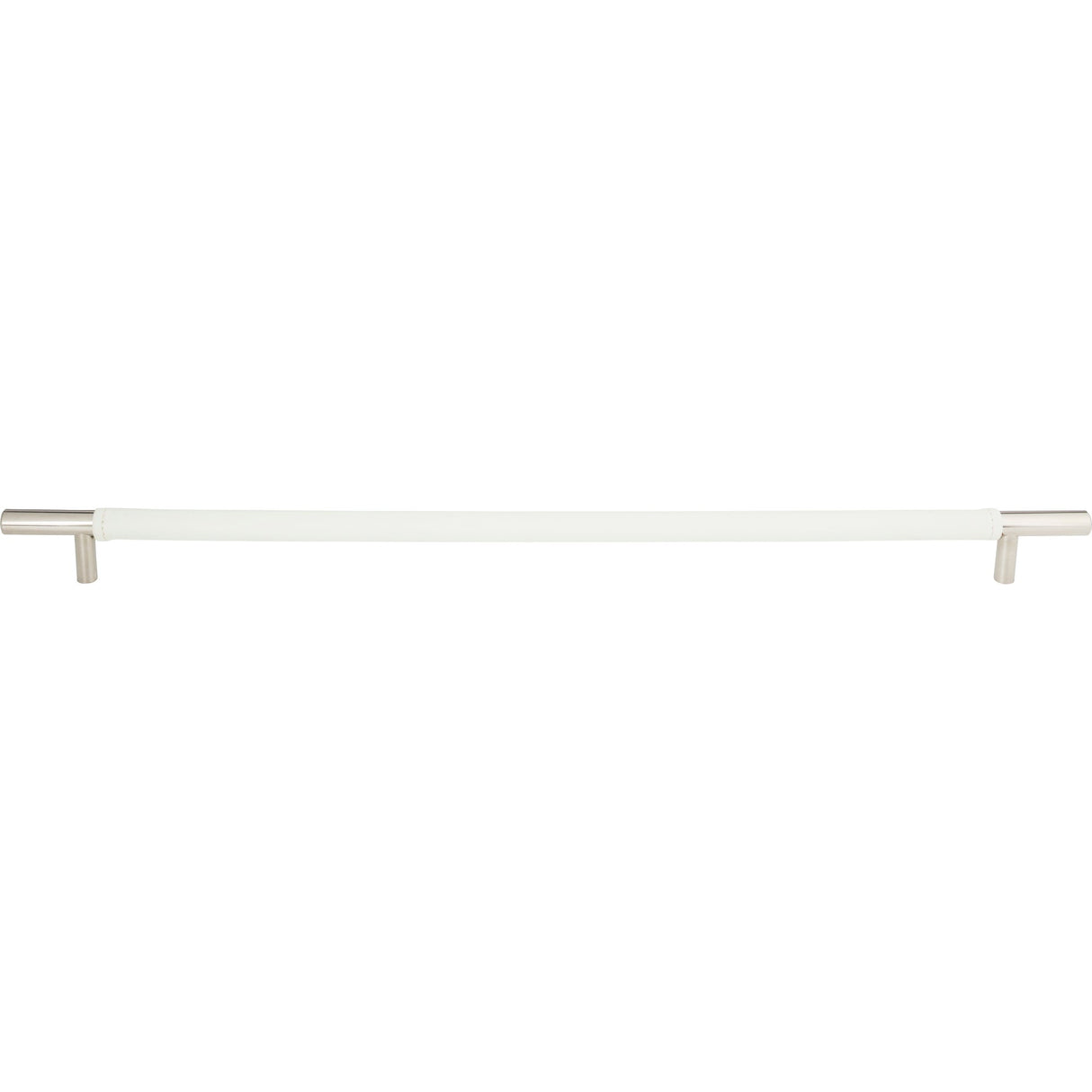 Atlas Homewares Zanzibar White Appliance Pull 17 Inch (c-c) Leather Polished Chrome
