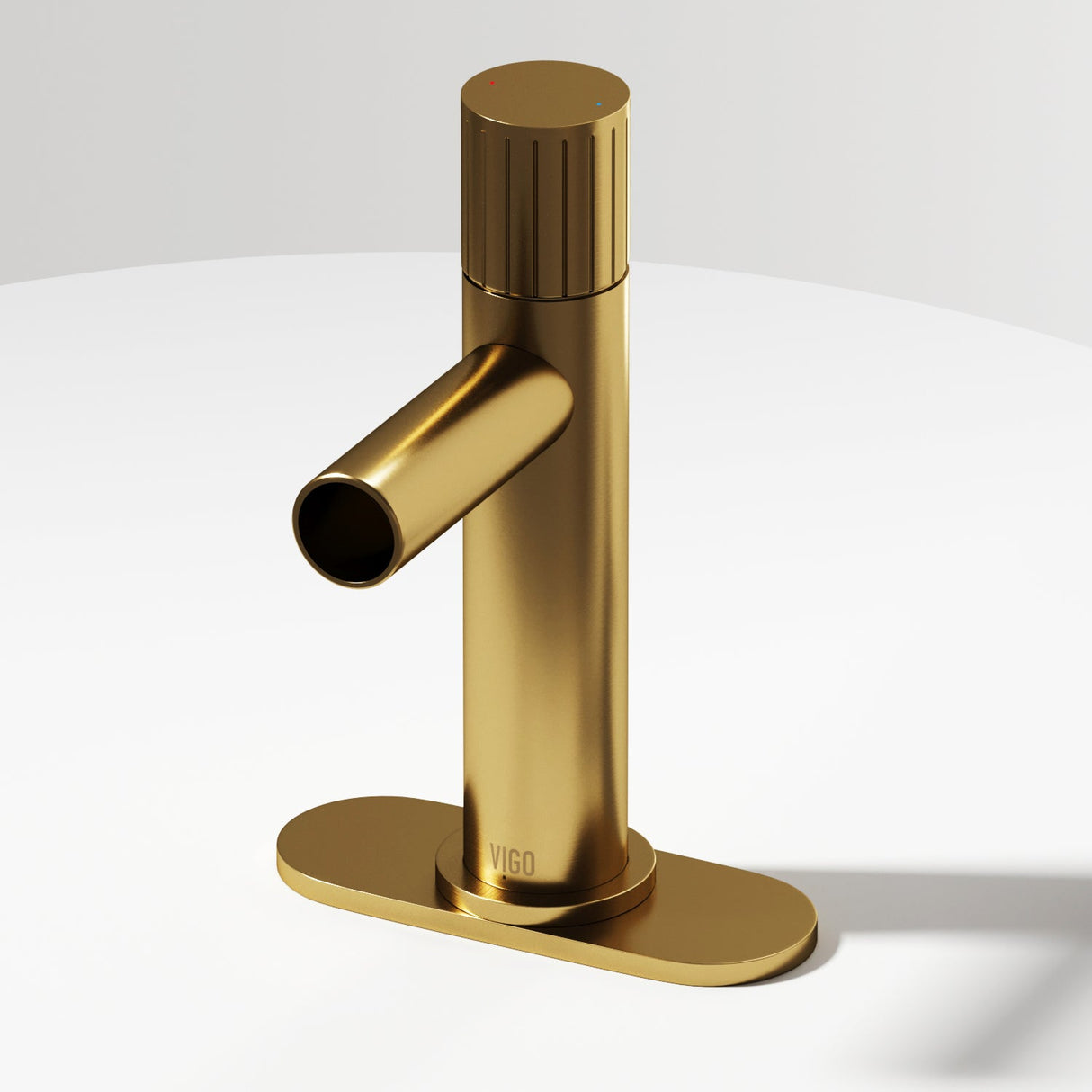 VIGO Ashford Single Hole Bathroom Faucet in Matte Brushed Gold VG01052MGK1