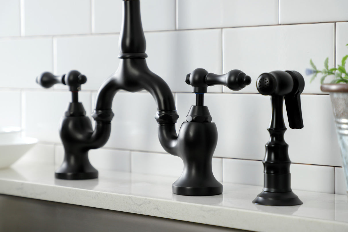 Kingston Brass KS7750ALBS Kitchen Faucet, Matte Black