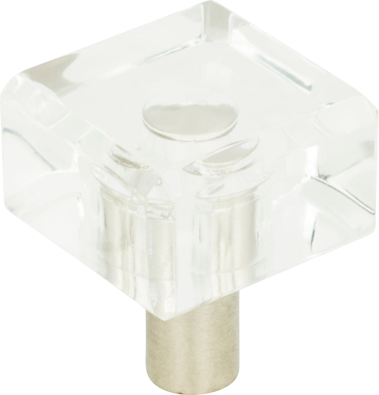 Atlas Homewares Optimism Square Knob 1 1/4 Inch Brushed Nickel