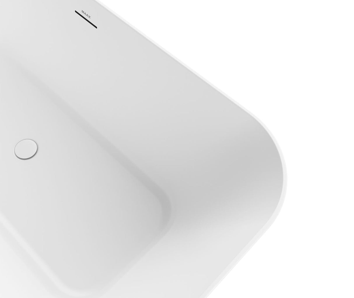 MAAX 107173-000-240-000 Renata 67 x 32 Acrylic Freestanding Center Drain Bathtub in Matte White with Matte White Skirt