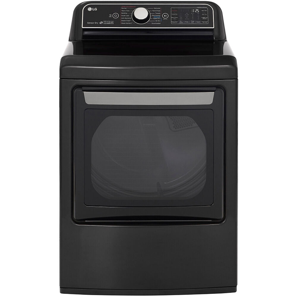 LG DLEX7900BE 7.3 CF Electric Dryer, EasyLoad Door, TurboSteam, ThinQ