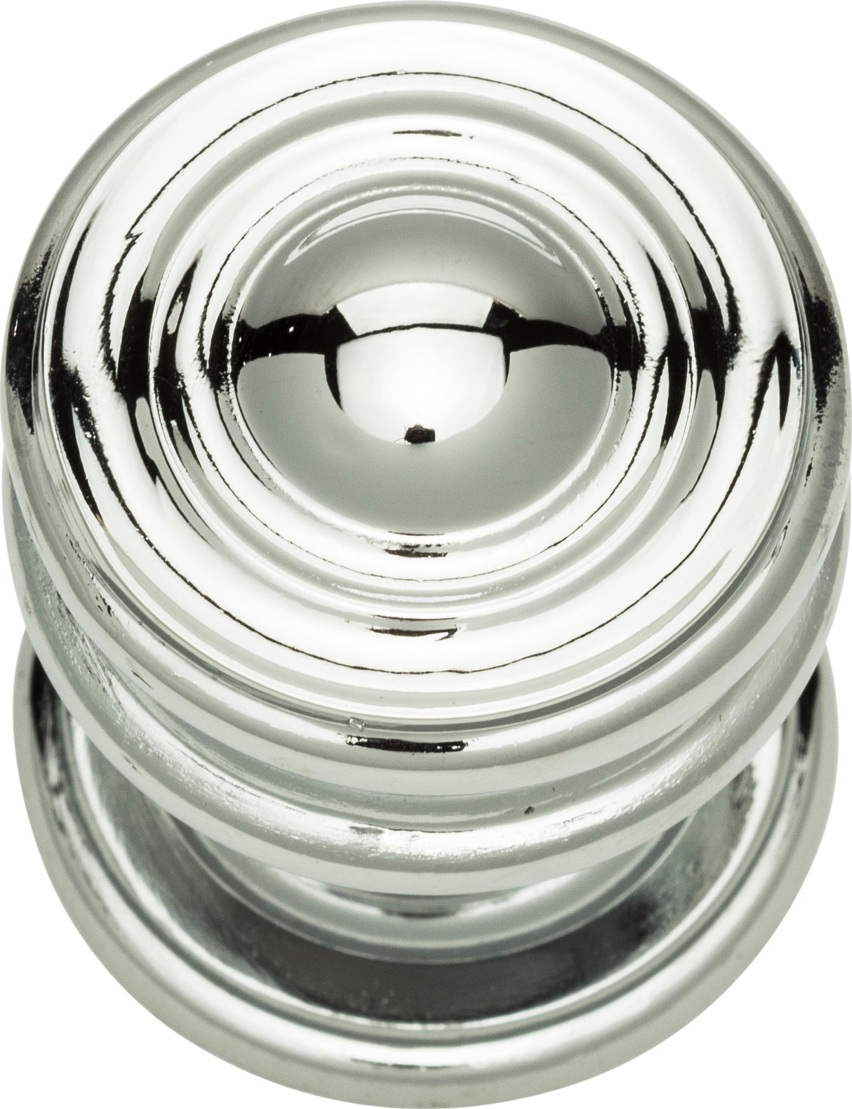 Atlas Homewares Campaign Round Knob 1 1/4 Inch Polished Chrome