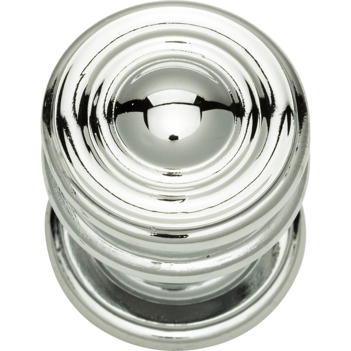 Atlas Homewares Campaign Round Knob 1 1/4 Inch Polished Chrome