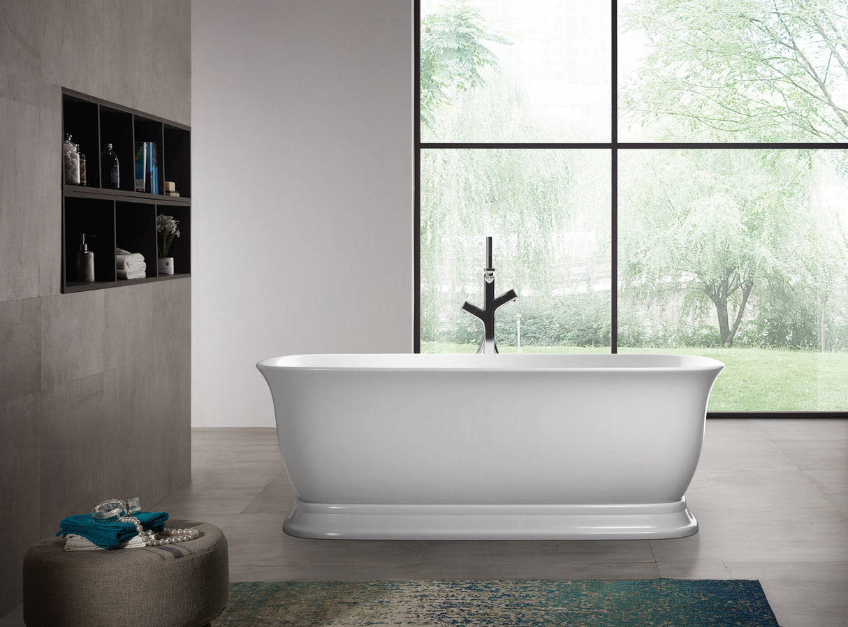 Bethany 59" Acrylic Freestanding Tub with Integral Drain