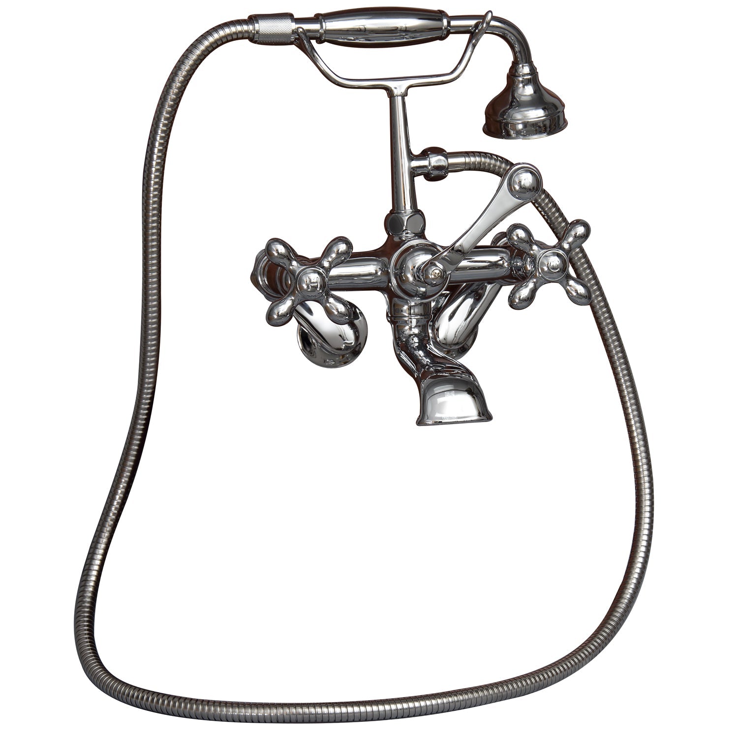 Brocton 65″ Cast Iron Roll Top Tub Kit – Polished Chrome Accessories