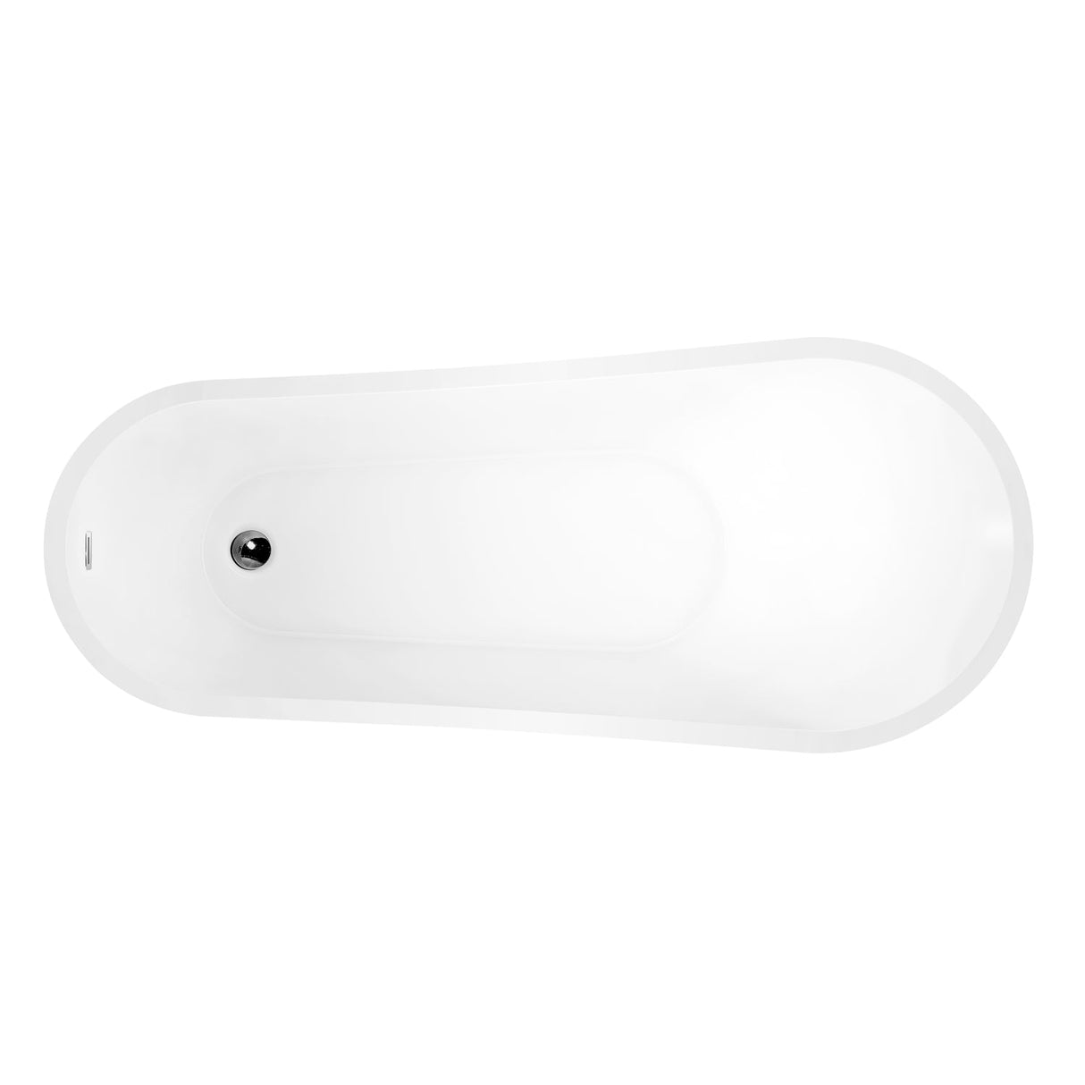 McGuire 70" Acrylic Slipper Tub with Integral Drain and Overflow