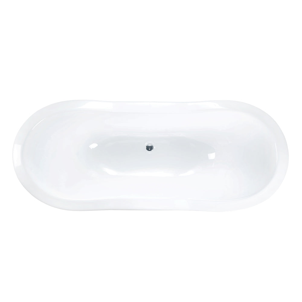 Oxnard 72" Cast Iron Double Slipper Tub on Base