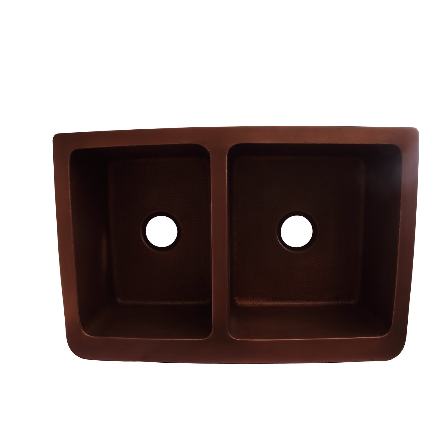 33" Perla Double Bowl Copper Apron-Front Sink